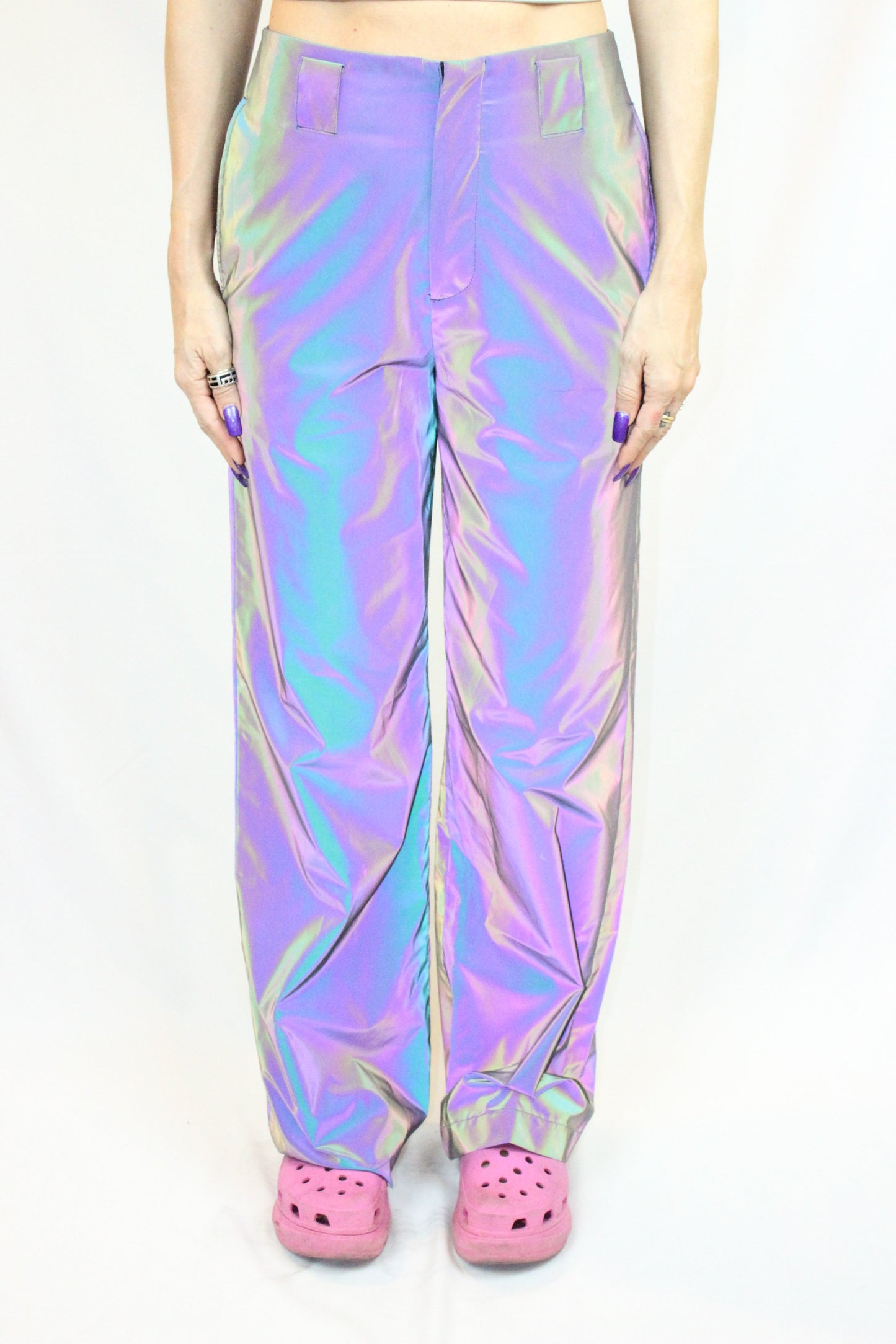 REFLECTIVE ROMA PANTS