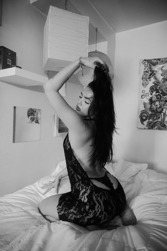 REMI LACE HALTER DRESS